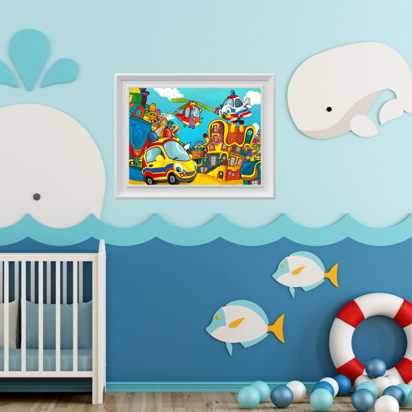 MISITU Jigsaw Puzzles for Children Cartoon Cars Helicopter 100 Pieces Puzzles 18 x 14 Inches