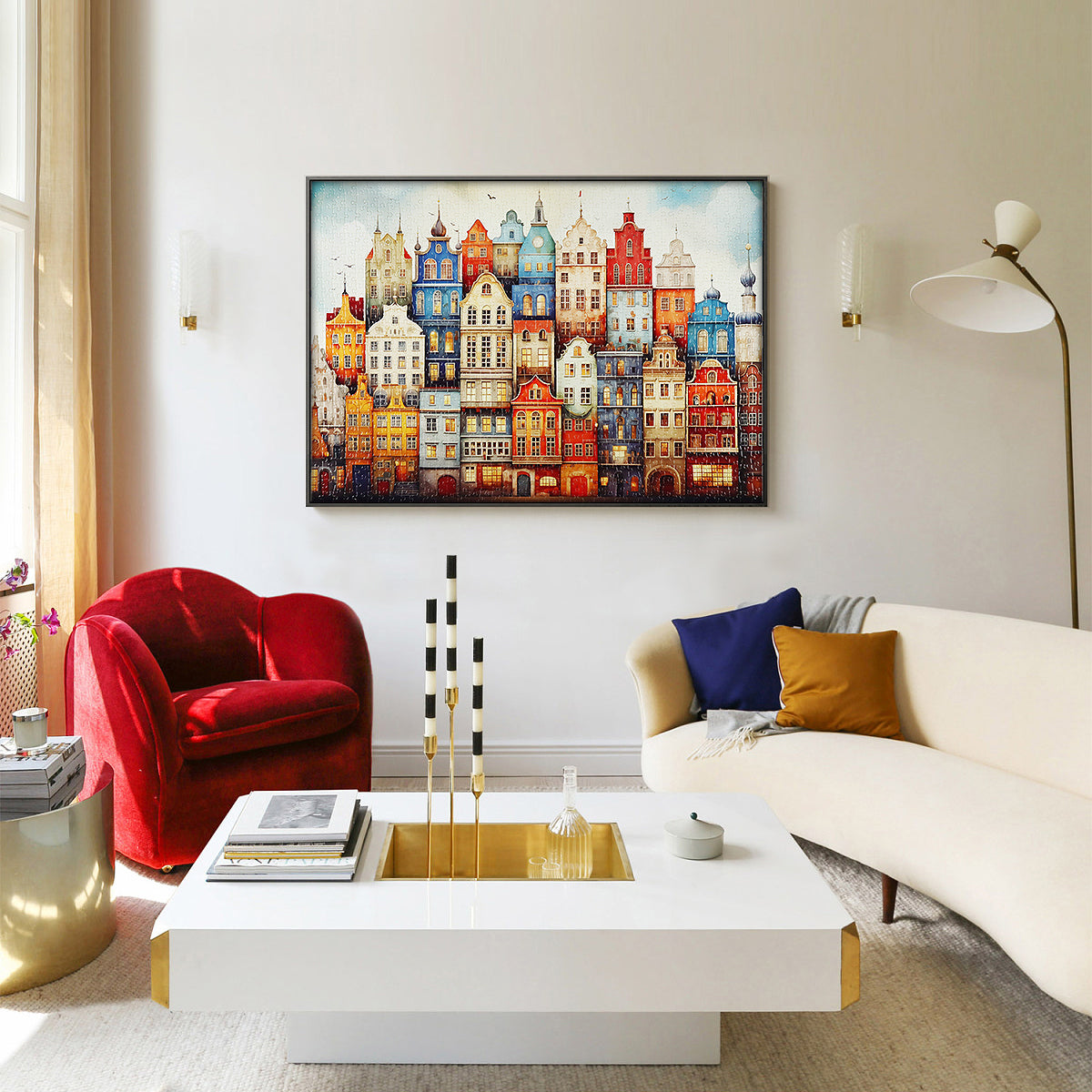 Jigsaw Puzzles 1000 Pieces Fantasy City Puzzles Challenge for Adults