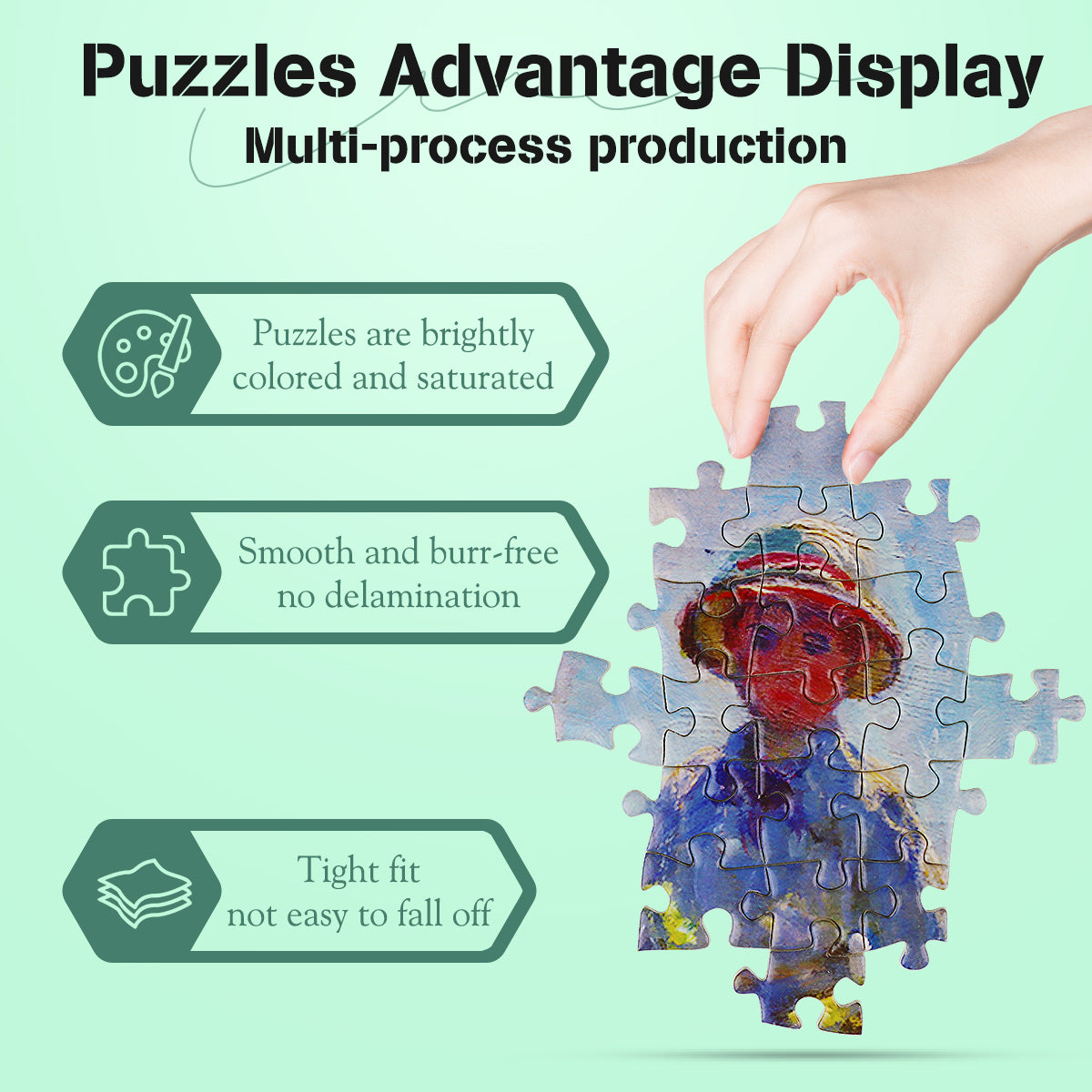 1000 Pieces Jigsaw Puzzles Challenge for Adults Women with Parasol by Monet Home Decoration