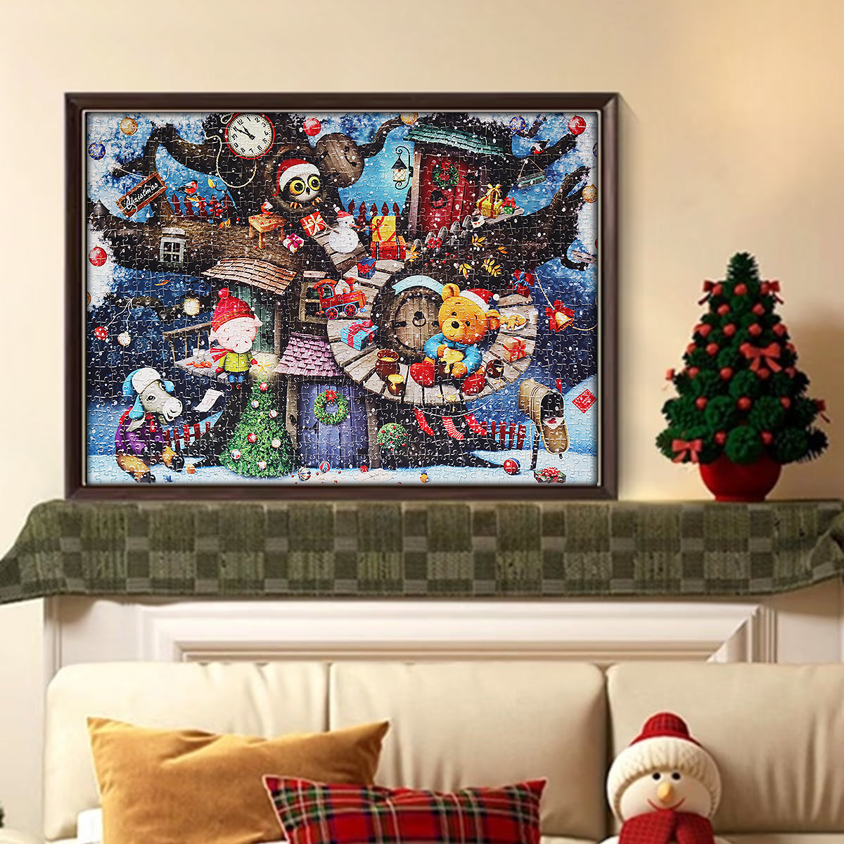 1000 Pieces Jigsaw Puzzles Challenge for Adults Christmas Animals Puzzles Home Decoration