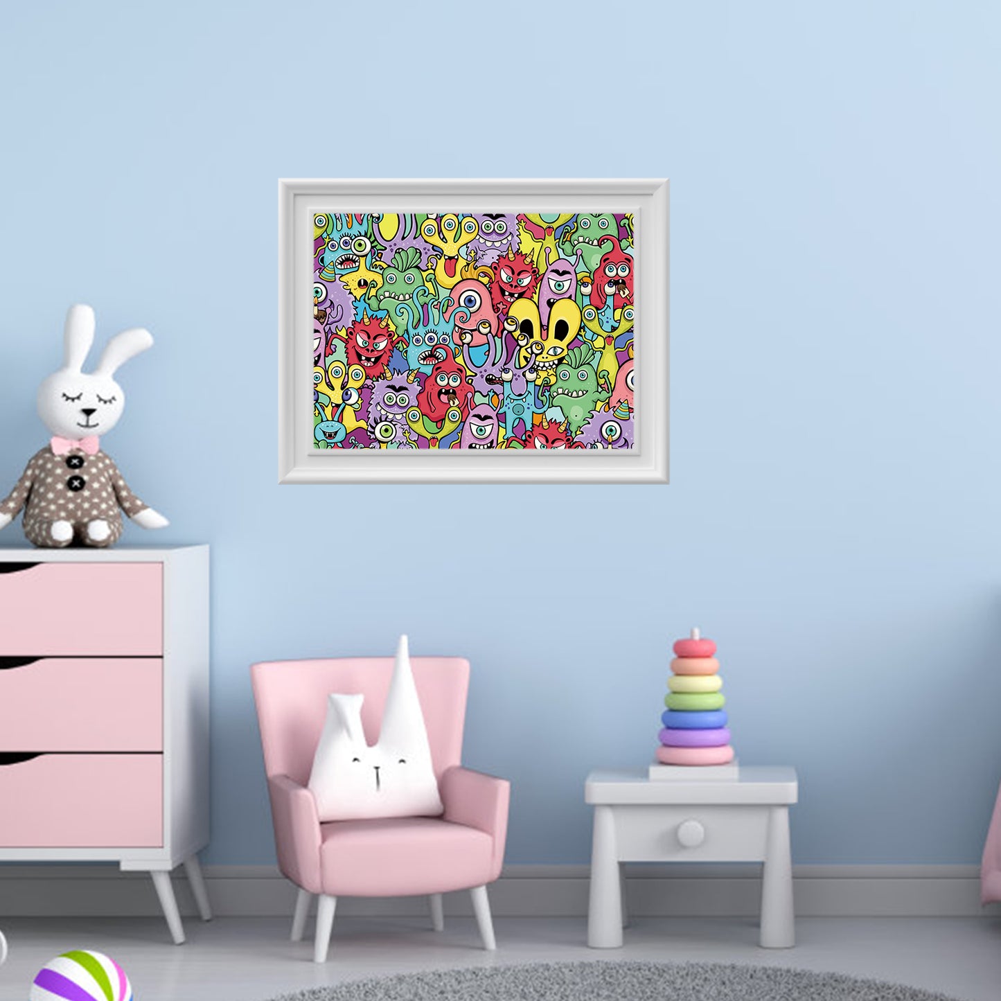MISITU Jigsaw Puzzles for Children Cartoon Monsters 100 Pieces Puzzles 18 x 14 Inches