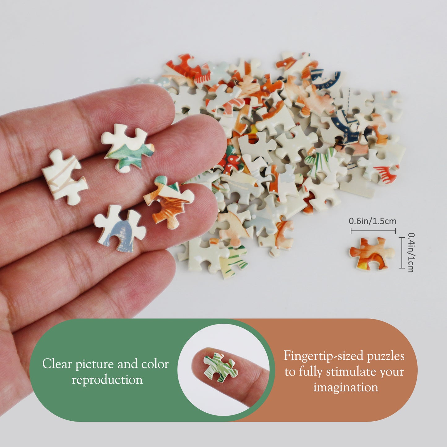 MISITU Mini Puzzle - Christmas Tree, Snowman, Deer - 3 Pack of 150 Pieces Puzzles for Adult 6 x 4 Inches