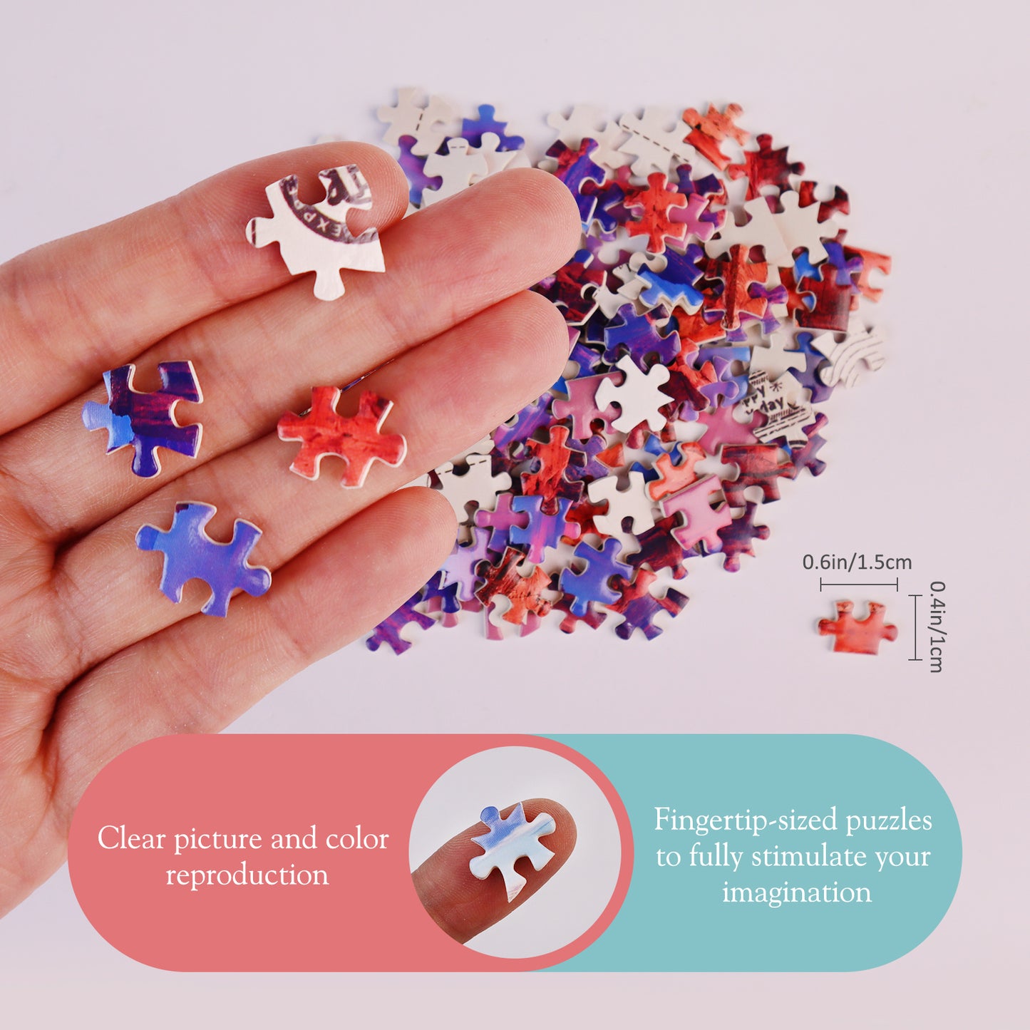 Jigsaw Puzzles Mini Size 4 Pack 150 Pieces Puzzle Mountains Sea Puzzles for Adult 6 x 4 Inches