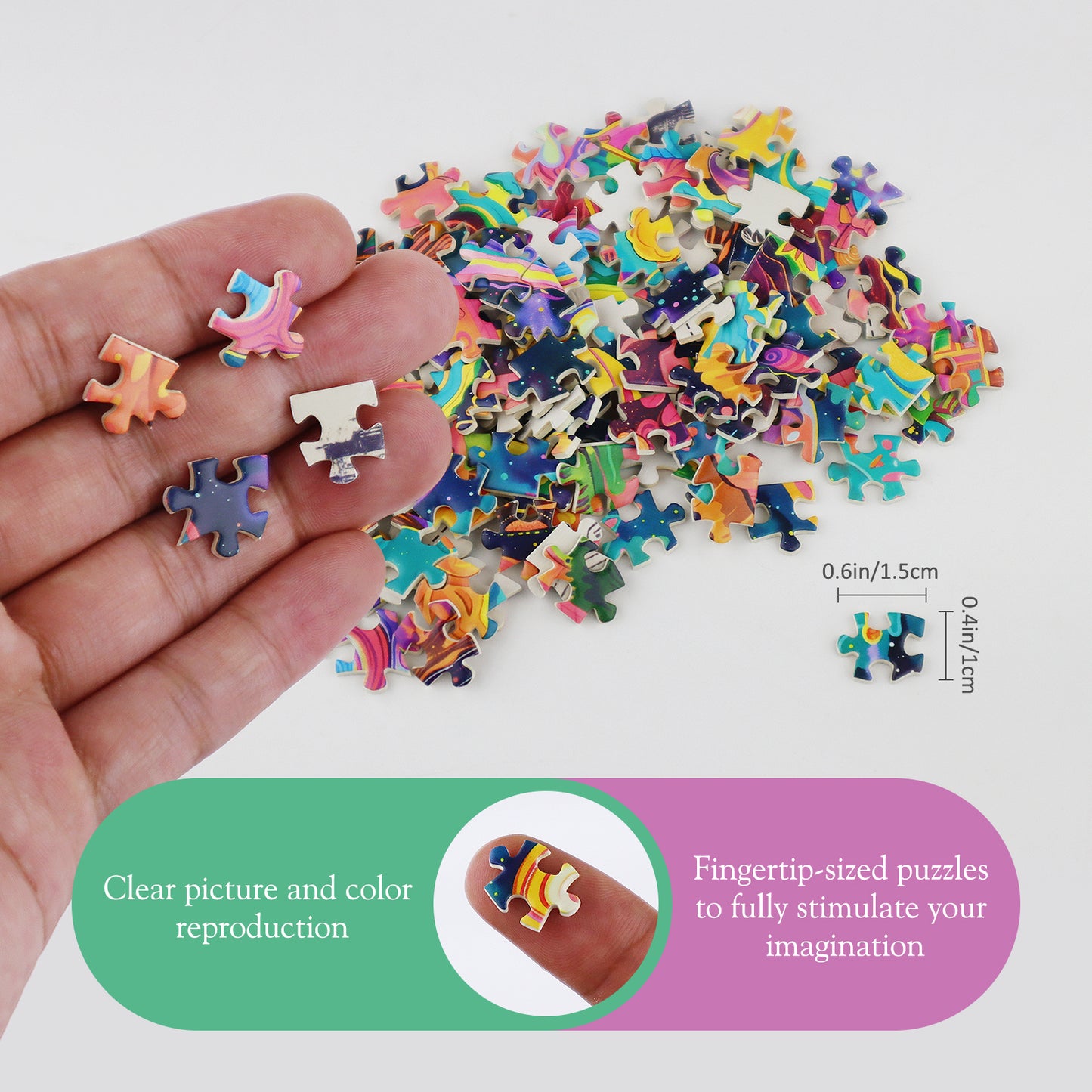 Jigsaw Puzzles Mini Size 4 Pack 150 Pieces Puzzles -Space Fantasy - for Adult 6 x 4 Inches