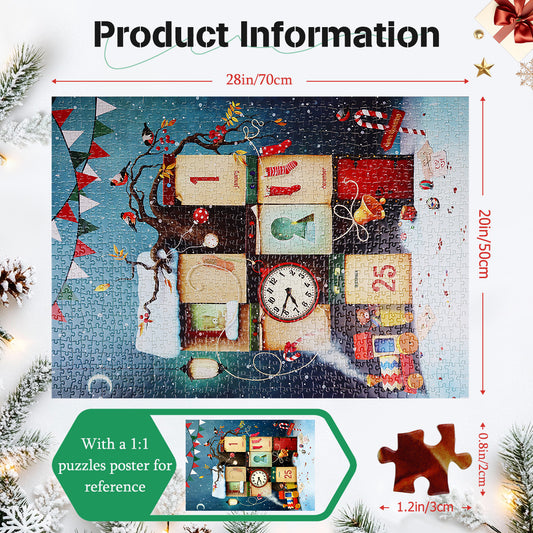 1000 Pieces Jigsaw Puzzles Challenge for Adults Christmas Puzzles Home Decoration