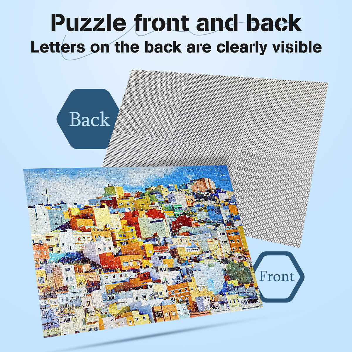 1000 Pieces Jigsaw Puzzles Challenge for Adults Spain Colorful City View Home Decoration