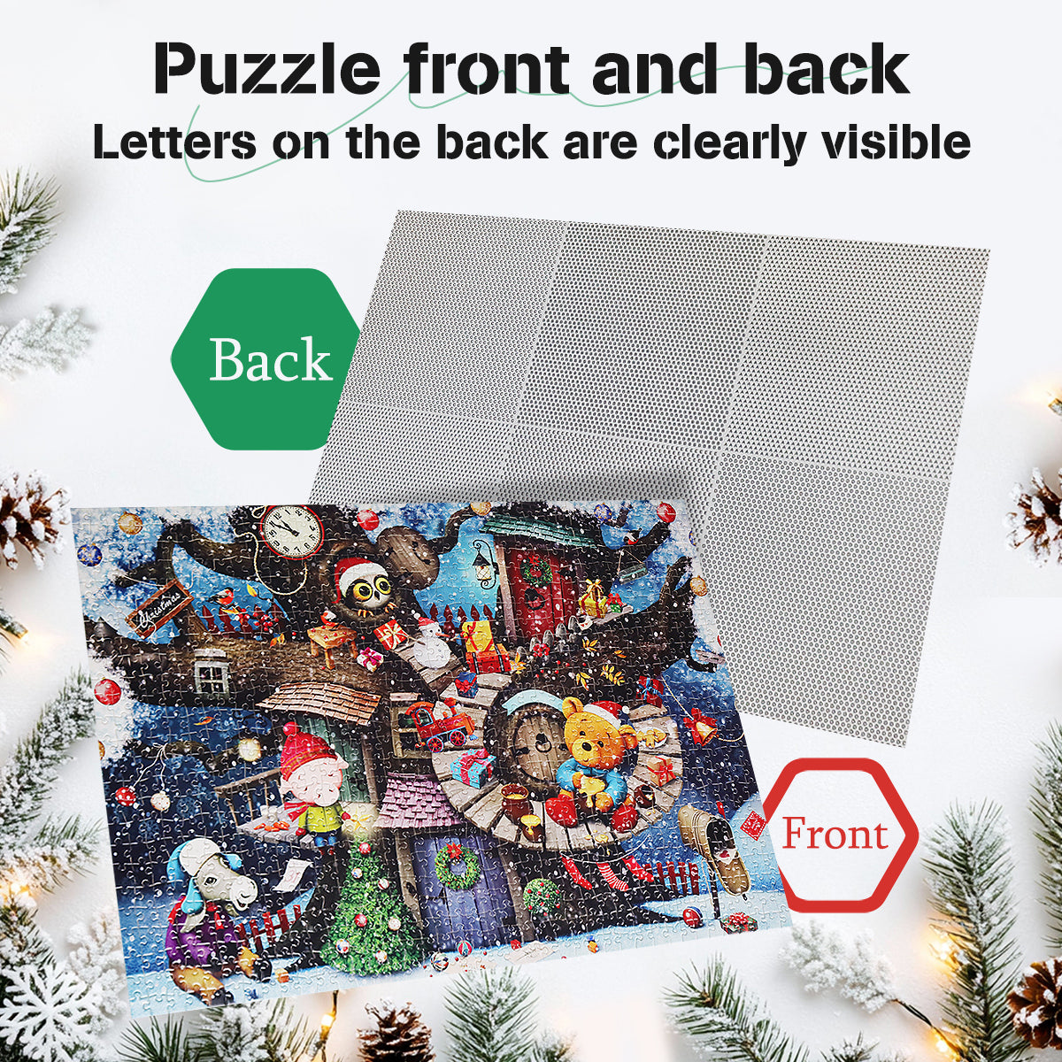 1000 Pieces Jigsaw Puzzles Challenge for Adults Christmas Animals Puzzles Home Decoration