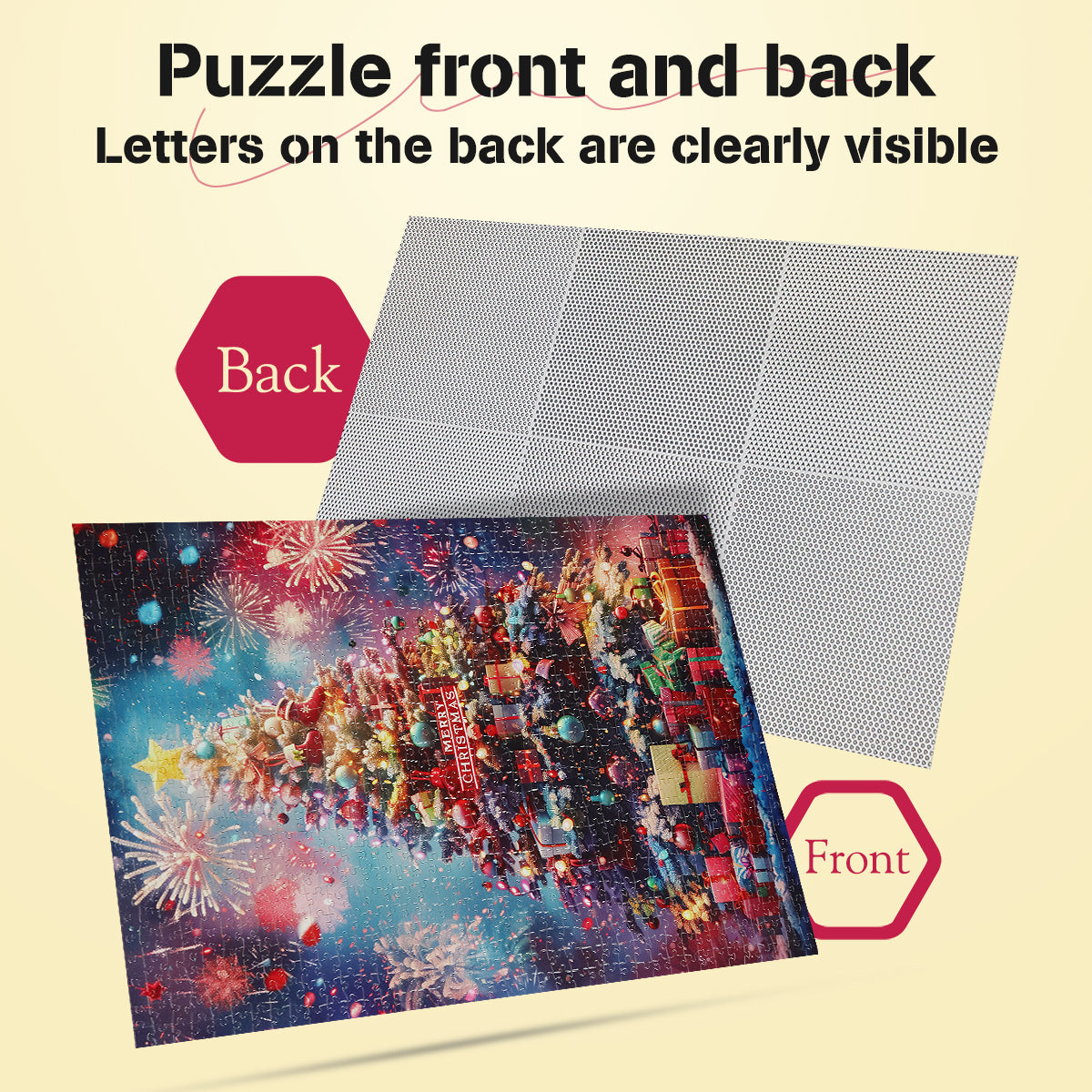 Christmas Jigsaw Puzzles 1000 Pieces Christmas Tree Puzzles Challenge for Adults Home Decoration