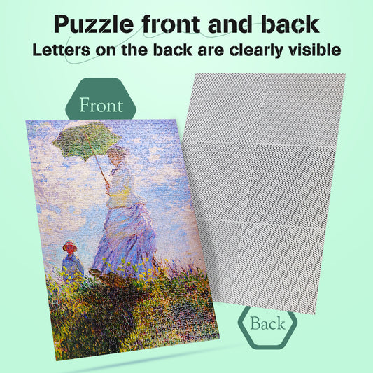 1000 Pieces Jigsaw Puzzles Challenge for Adults Women with Parasol by Monet Home Decoration
