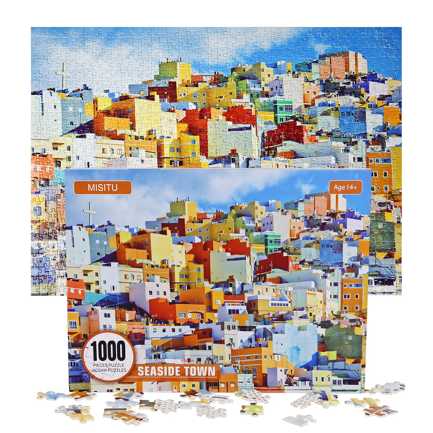 1000 Pieces Jigsaw Puzzles Challenge for Adults Spain Colorful City View Home Decoration