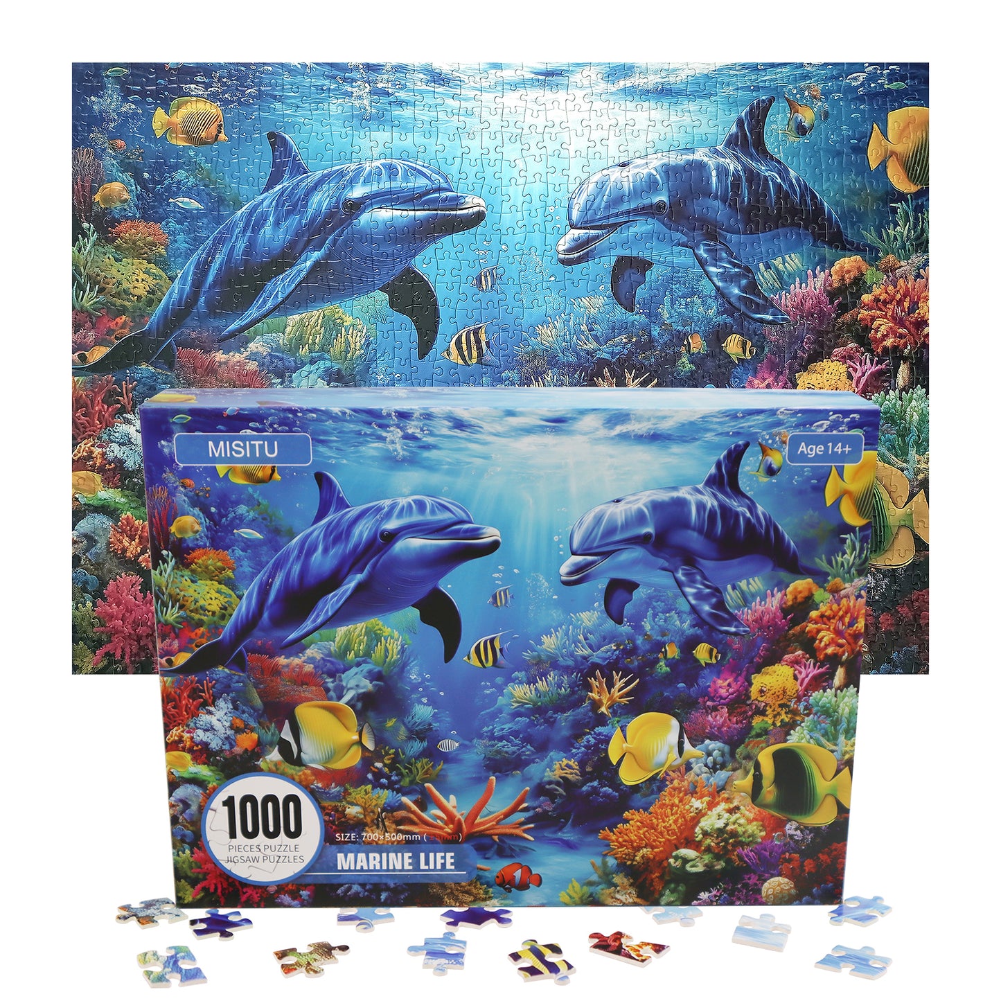 Sea World Puzzles 1000 Pieces Jigsaw Puzzles Challenge for Adults Home Decoration