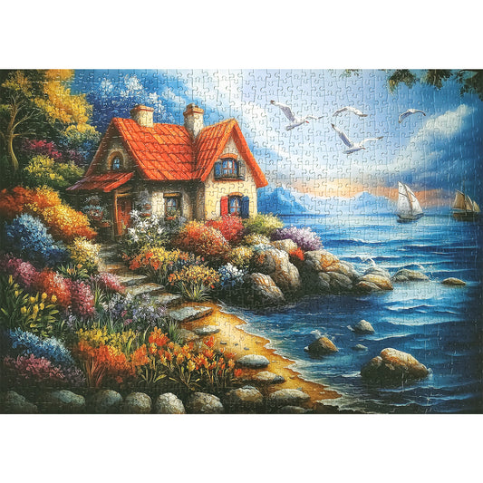 Lake House Puzzles 1000 Pieces Jigsaw Puzzles Challenge for Adults Home Decoration