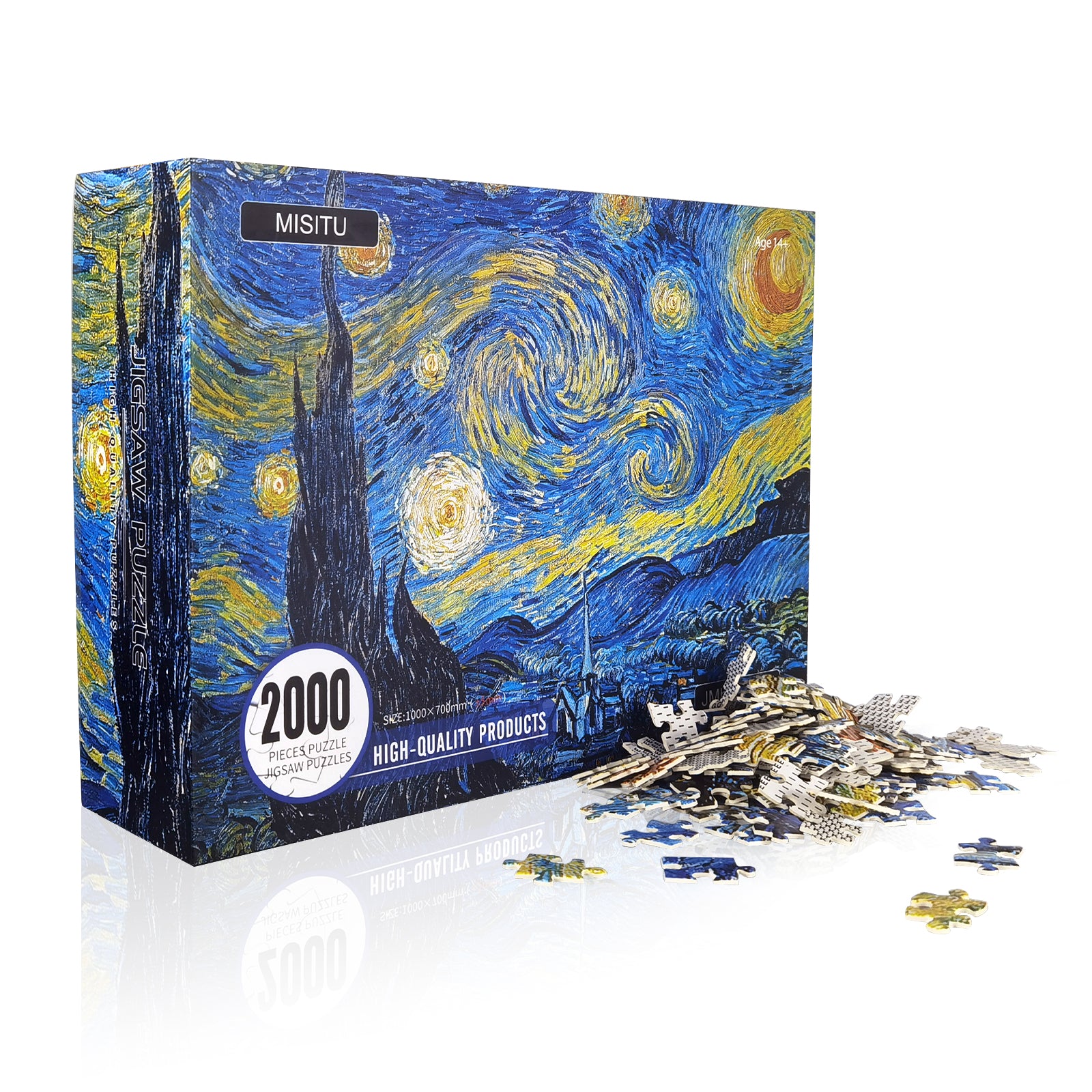Large Jigsaw Puzzles 2000 Pieces Van Gogh Starry Night Oil Painting Th –  MISITU