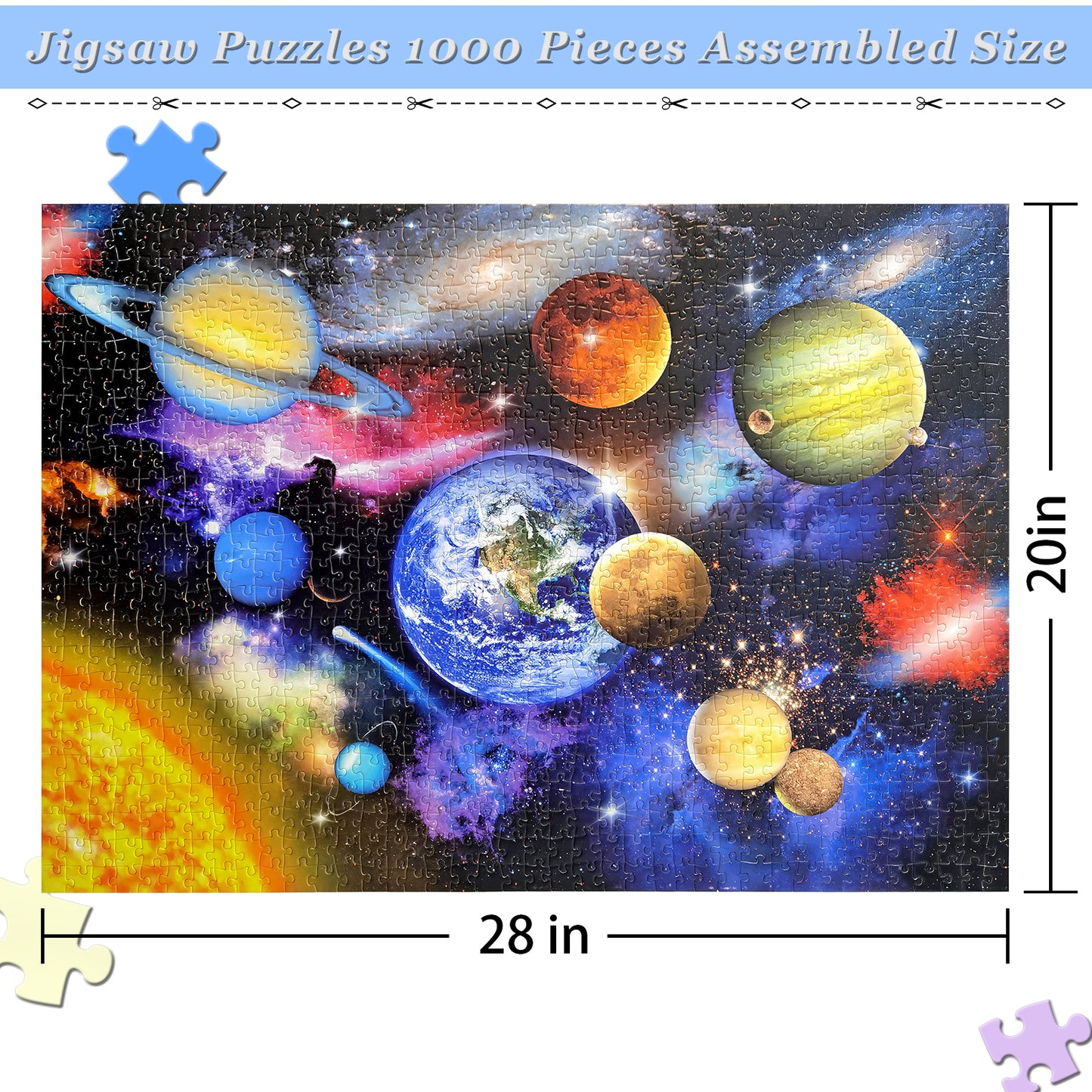 Space Planet Jigsaw Puzzles 1000 Pieces Challenge for kids and Adults