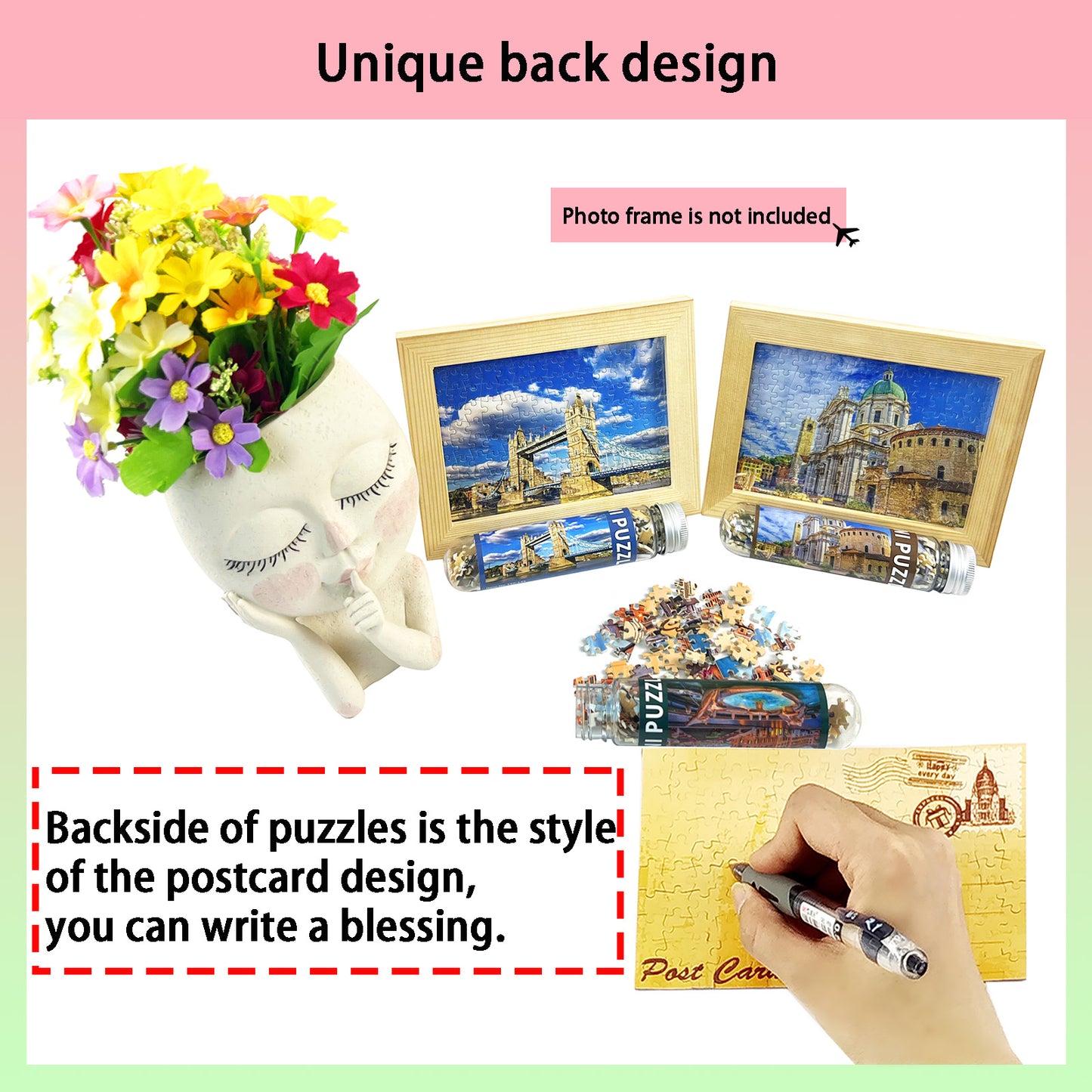 Mini Size 3 Pack 150 Pieces Puzzles Italy Landmarks Puzzle for Adult 6 x 4 Inches