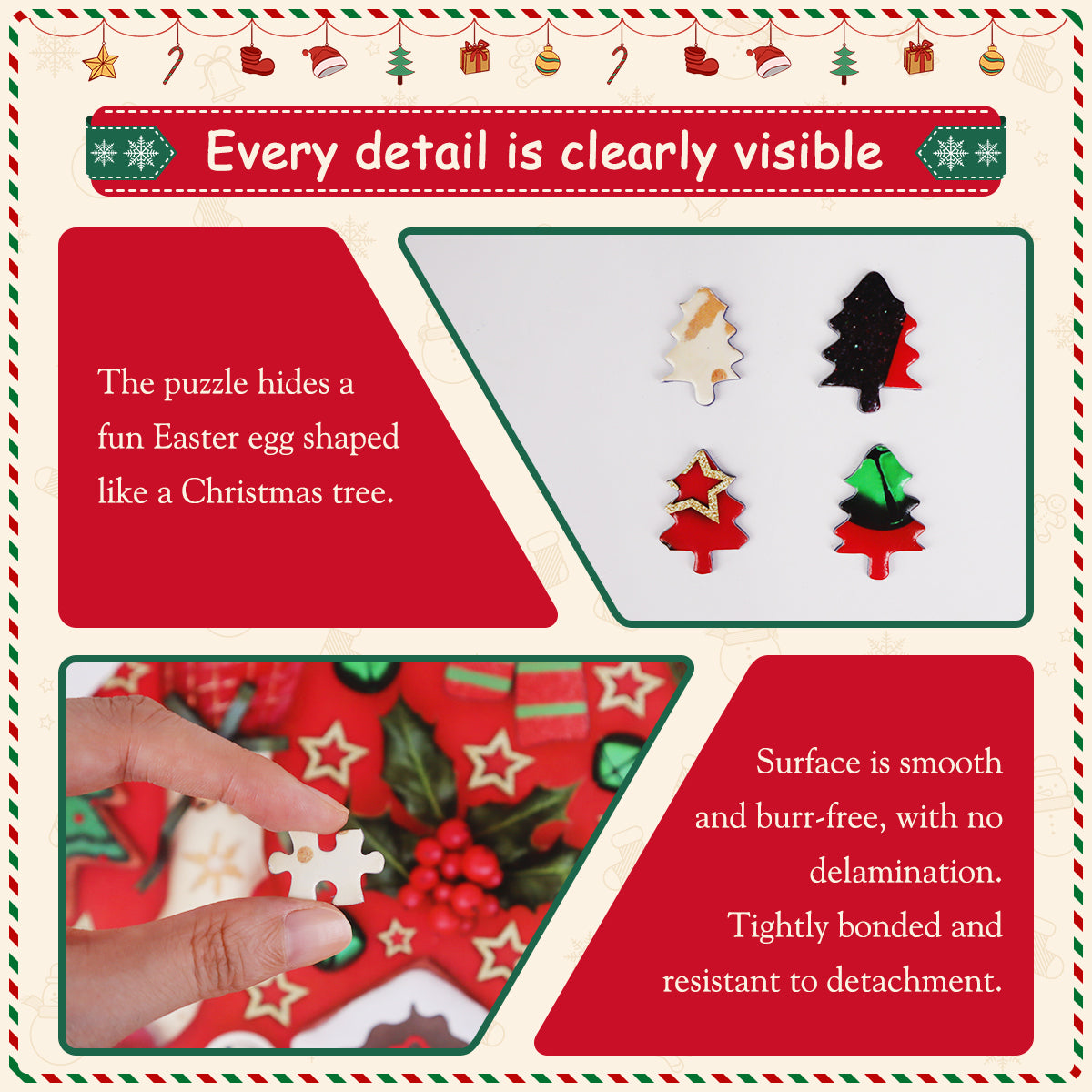 451 Pieces Christmas Tree Shape Snowman Jigsaw Puzzles Challenge for Kids and Adults Home Decoration