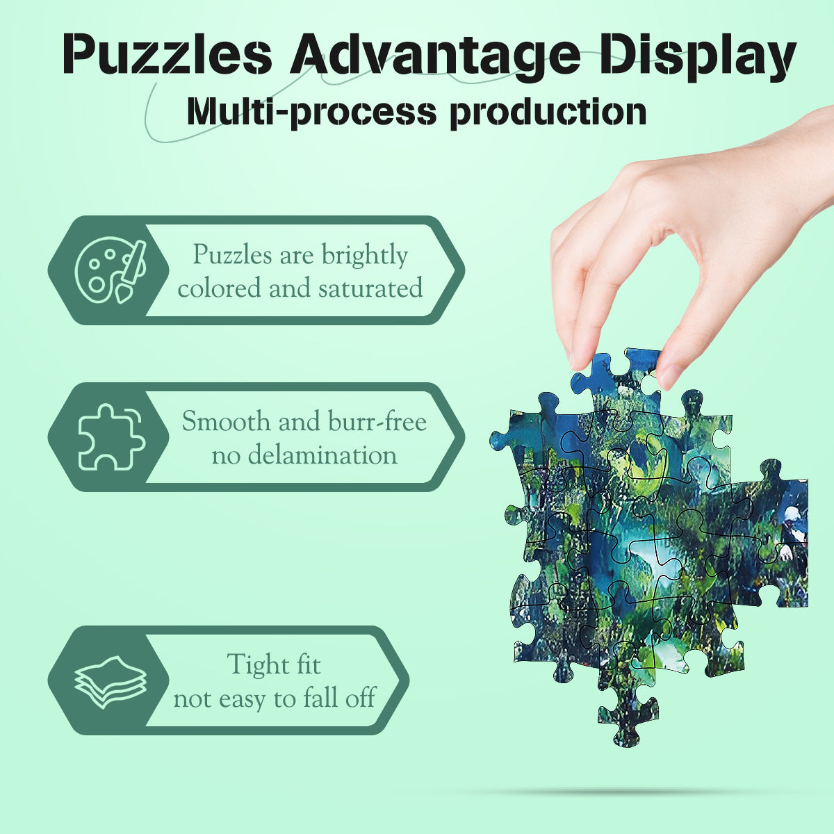 1000 Pieces Jigsaw Puzzles Challenge for Adults Home Decoration Monet Garden Painting