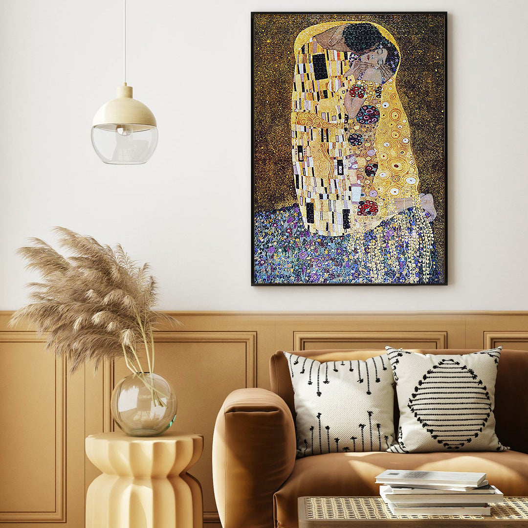 Large Jigsaw Puzzles 2000 Pieces The Kiss Klimt Oil Painting Artwork Puzzle