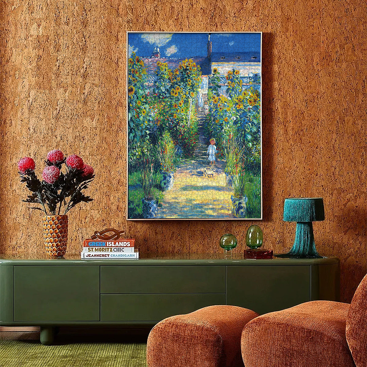 1000 Pieces Jigsaw Puzzles Challenge for Adults Home Decoration Monet Garden Painting