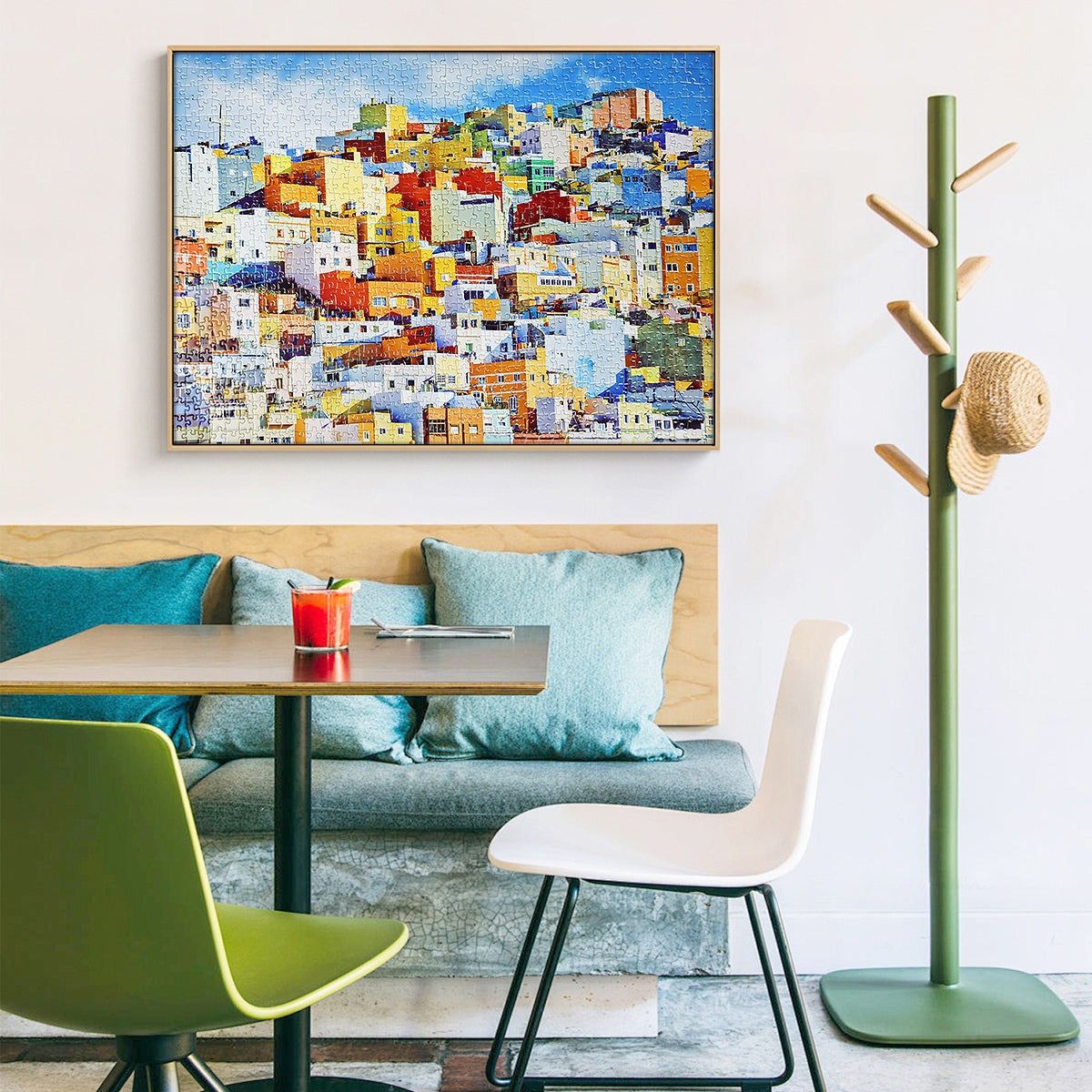 1000 Pieces Jigsaw Puzzles Challenge for Adults Spain Colorful City View Home Decoration