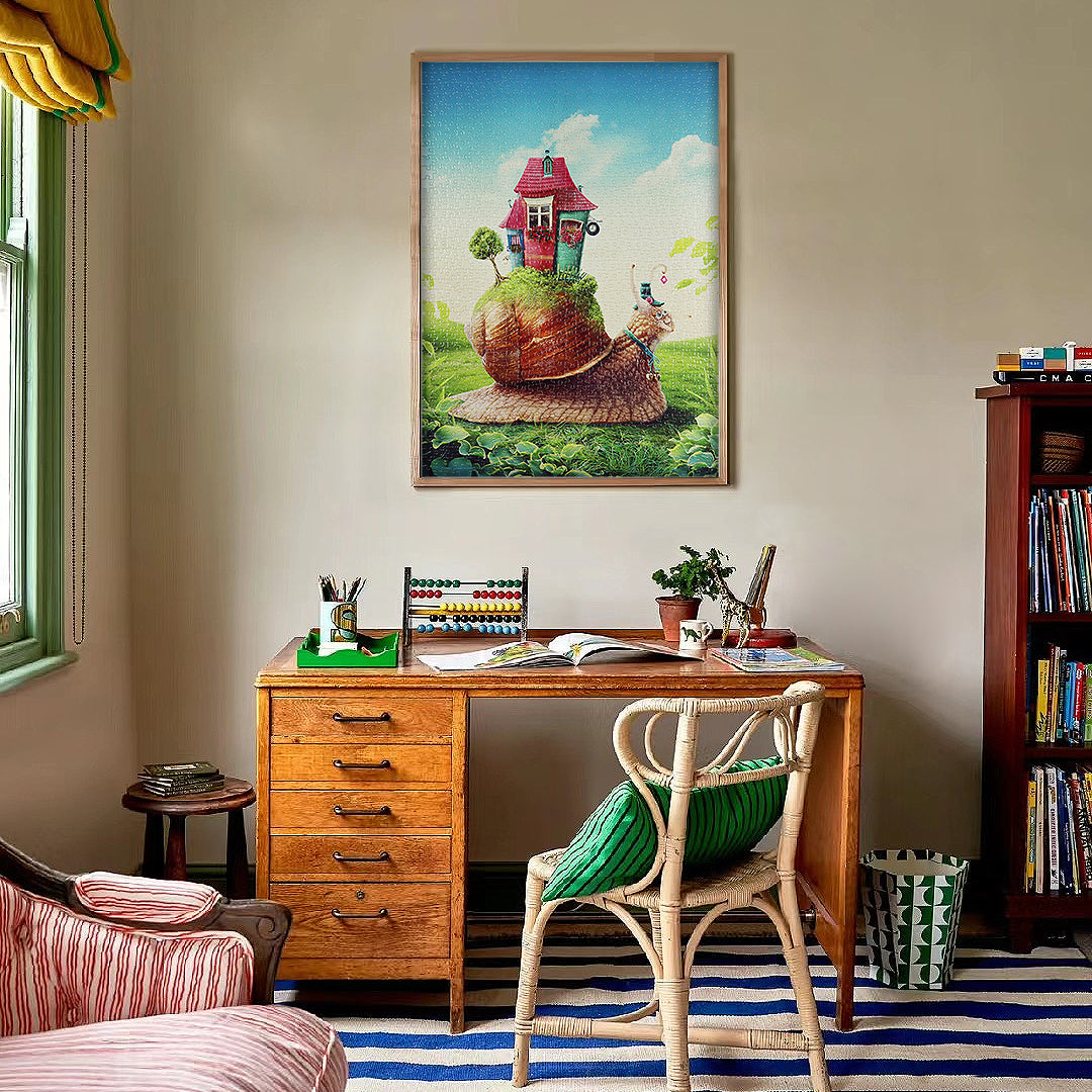 MISITU Jigsaw Puzzles 1000 Pieces - Snail House - Cartoon Puzzles 28 x 20 Inches