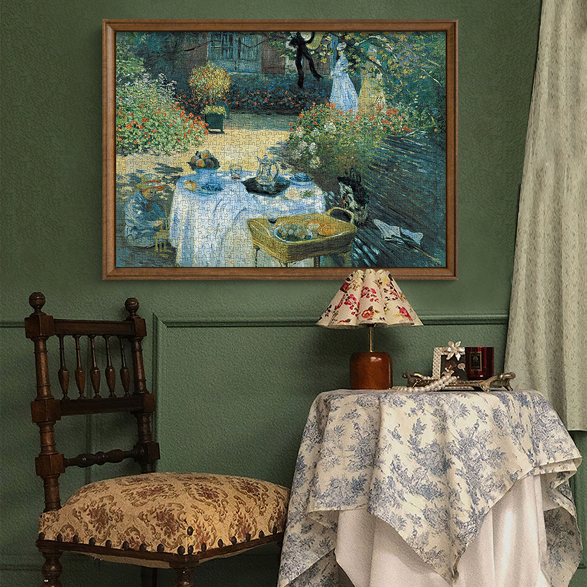 1000 Pieces Jigsaw Puzzles Challenge for Adults Home Decoration Monet Painting Lunch Puzzle