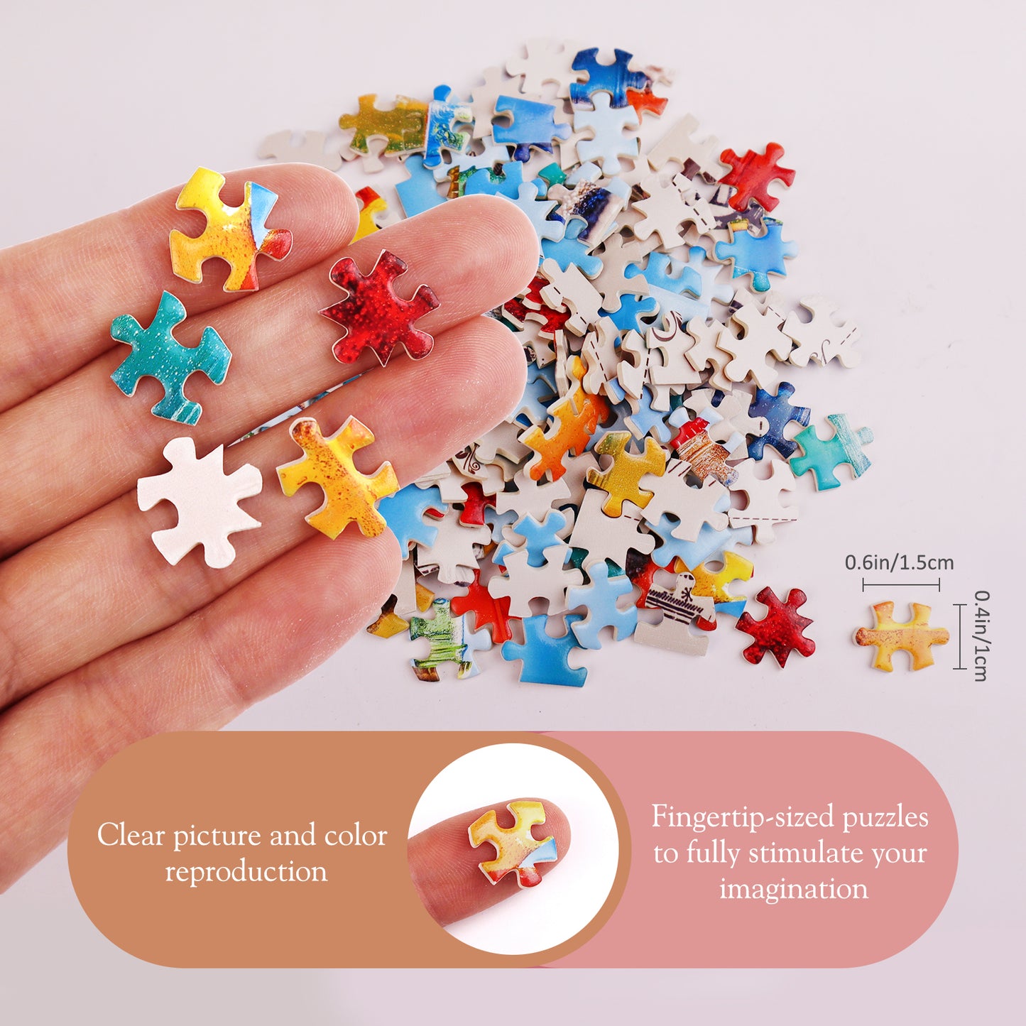 Jigsaw Puzzles Mini Size 4 Pack 150 Pieces Puzzle Summer Theme Puzzles for Adult 6 x 4 Inches