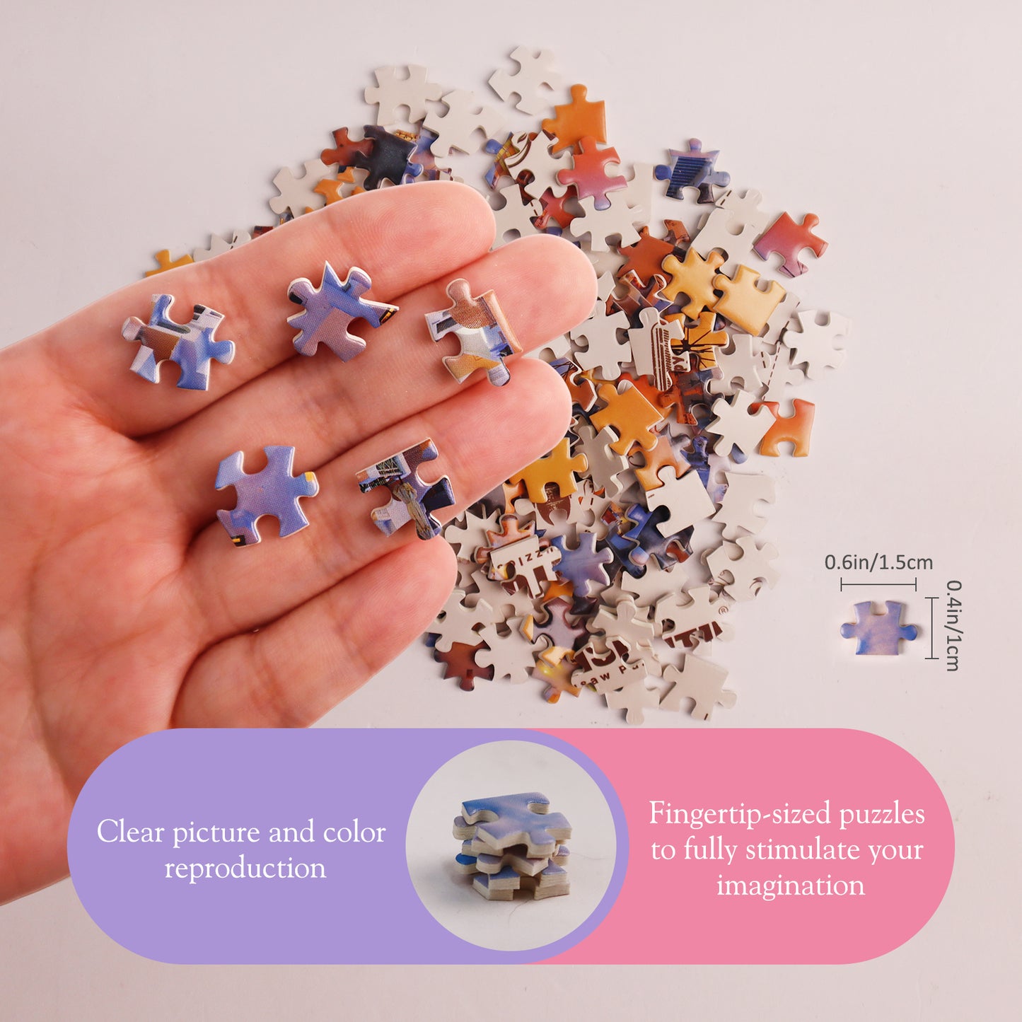 MISITU Mini Puzzle -Beach - 3 Pack of 150 Pieces Puzzles for Adult Travel Puzzle 6 x 4 Inches