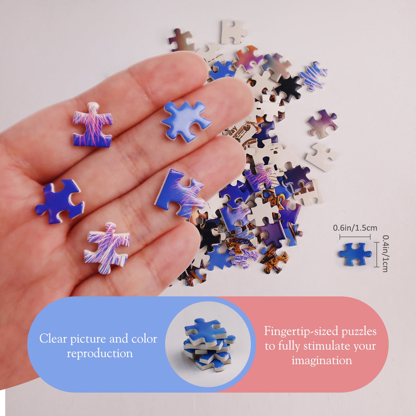 MISITU Mini Puzzle - Bridges - 3 Pack of 150 Pieces Puzzles for Adult Travel Puzzle 6 x 4 Inches