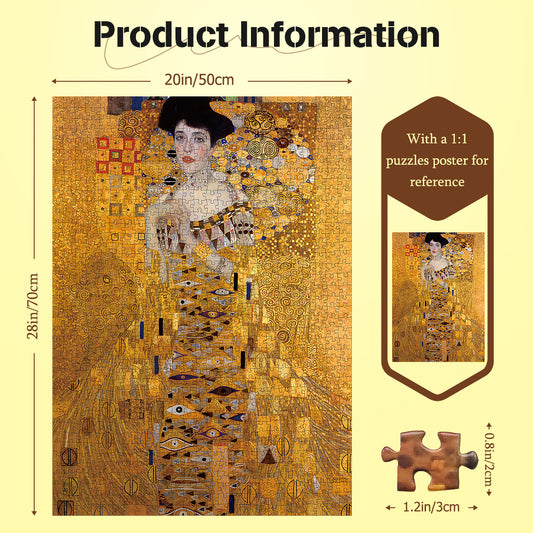 1000 Pieces Jigsaw Puzzles Challenge for Adults Home Decoration Klimt Painting Puzzle