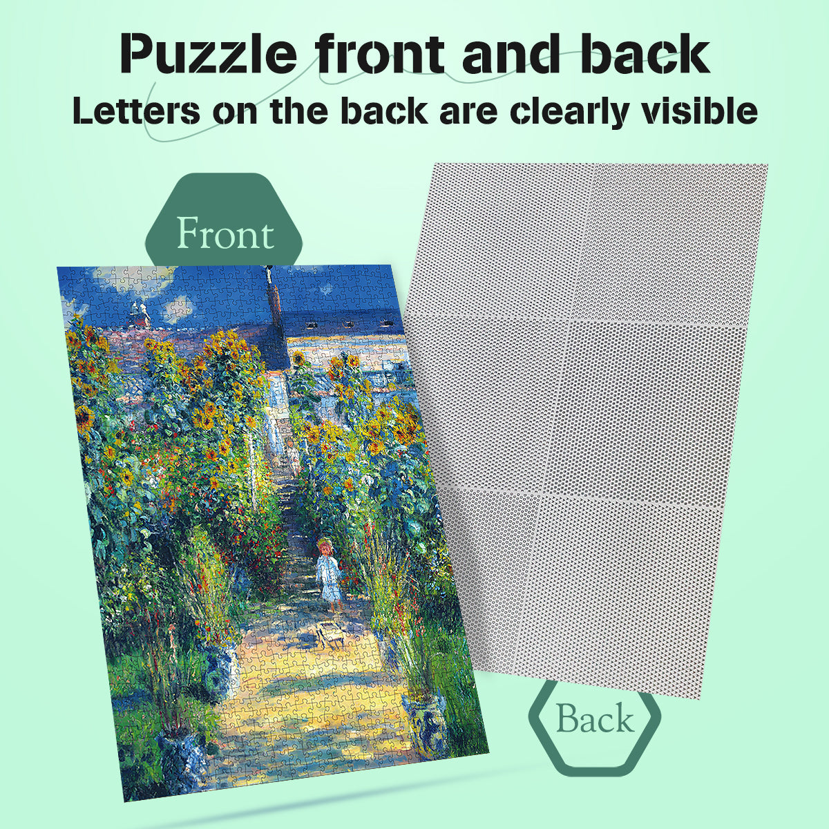 1000 Pieces Jigsaw Puzzles Challenge for Adults Home Decoration Monet Garden Painting