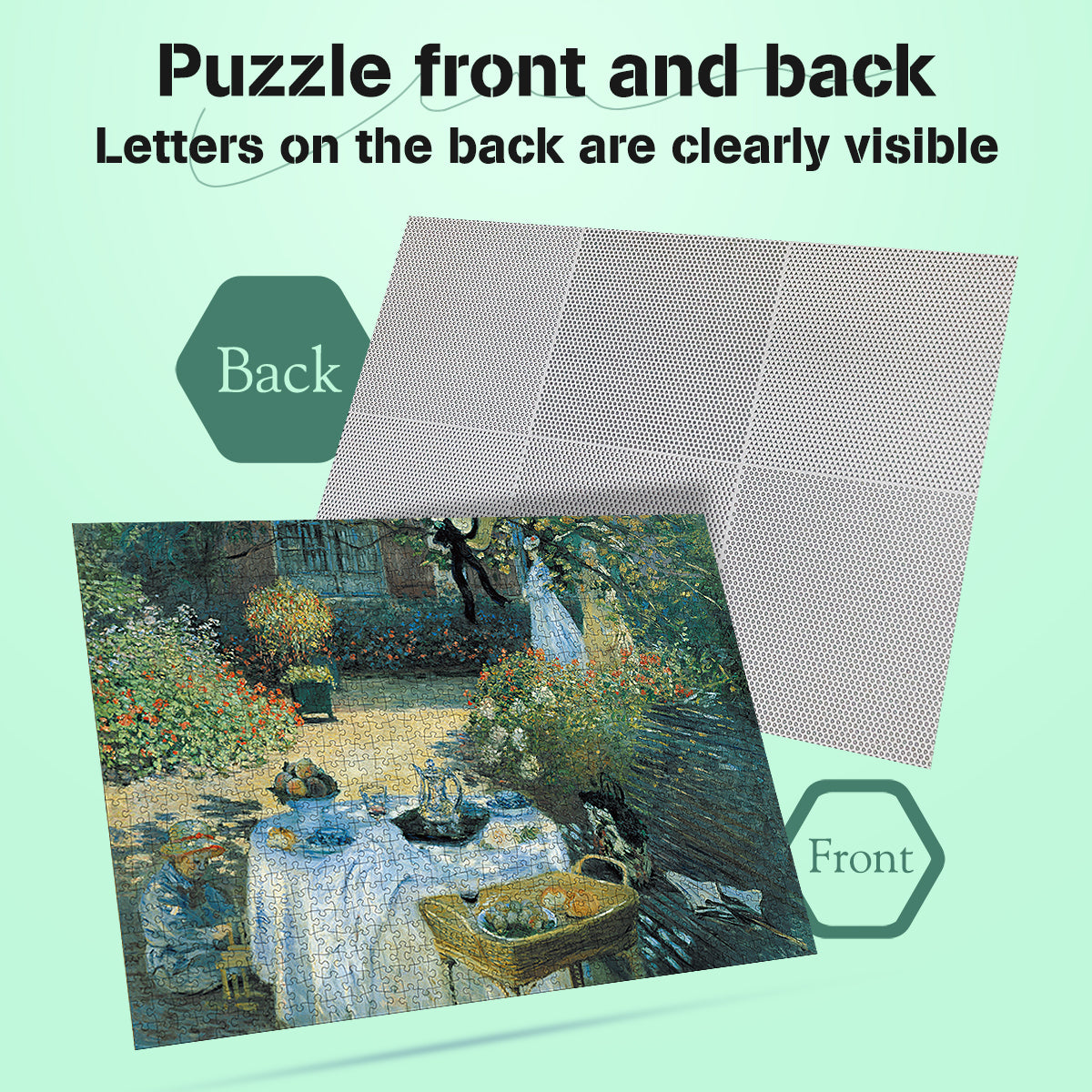 1000 Pieces Jigsaw Puzzles Challenge for Adults Home Decoration Monet Painting Lunch Puzzle