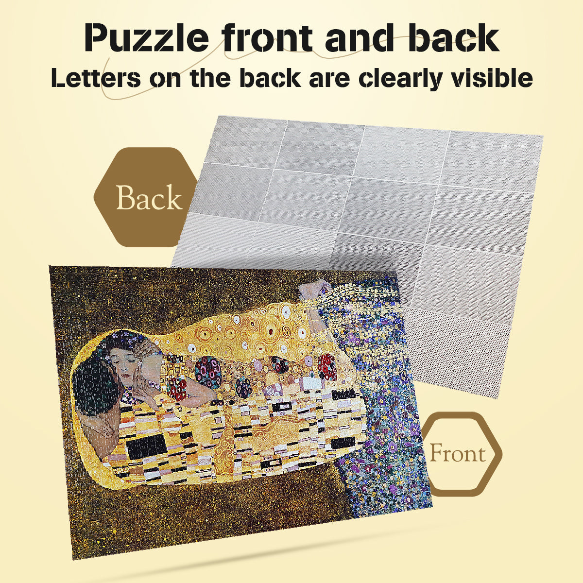 Large Jigsaw Puzzles 2000 Pieces The Kiss Klimt Oil Painting Artwork Puzzle