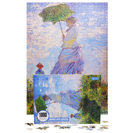 1000 Pieces Jigsaw Puzzles Challenge for Adults Women with Parasol by Monet Home Decoration
