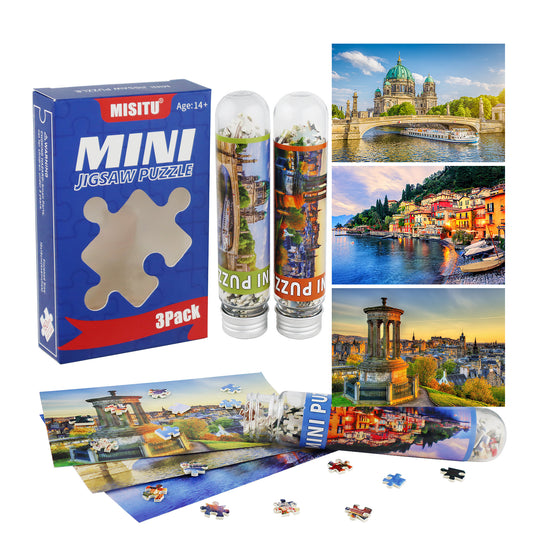 Jigsaw Puzzles Mini Size 3 Pack 150 Pieces Puzzles - Edinburgh - for Adult 6 x 4 Inches