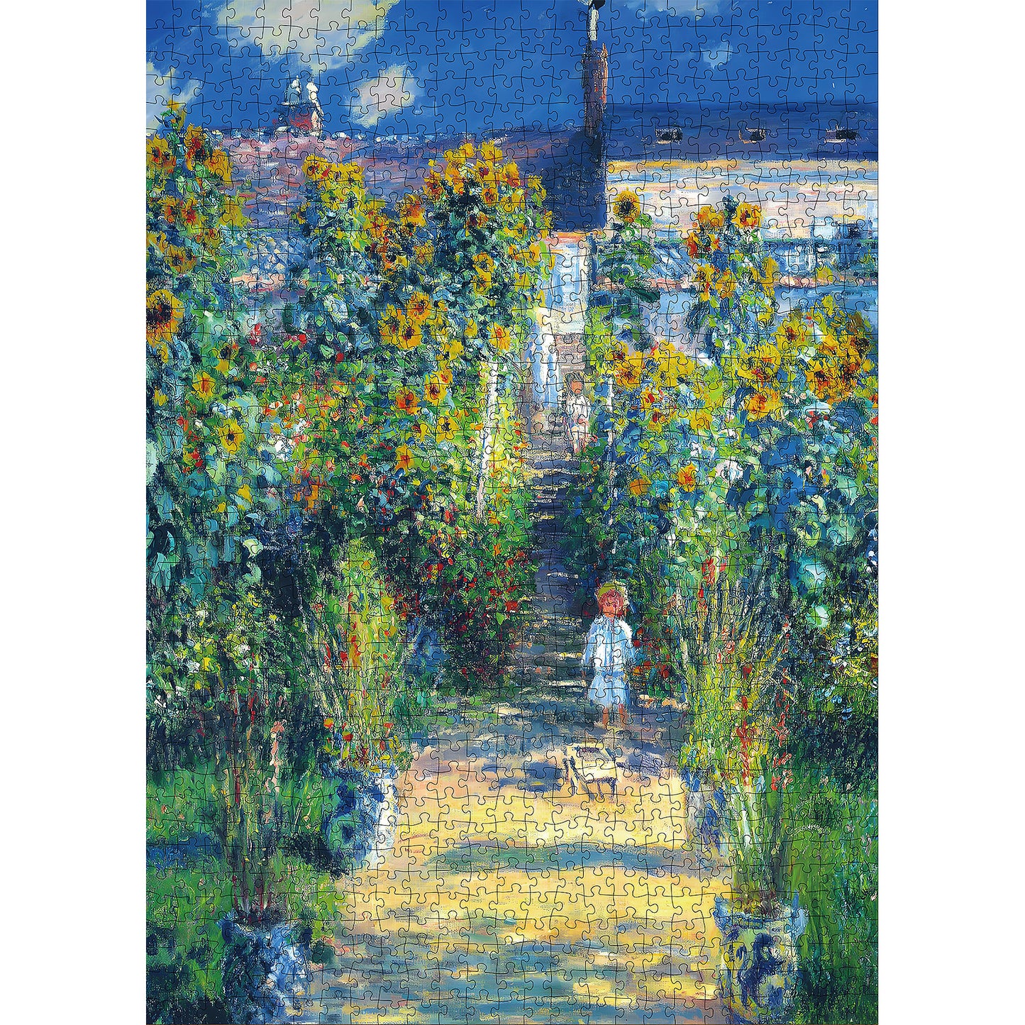 1000 Pieces Jigsaw Puzzles Challenge for Adults Home Decoration Monet Garden Painting