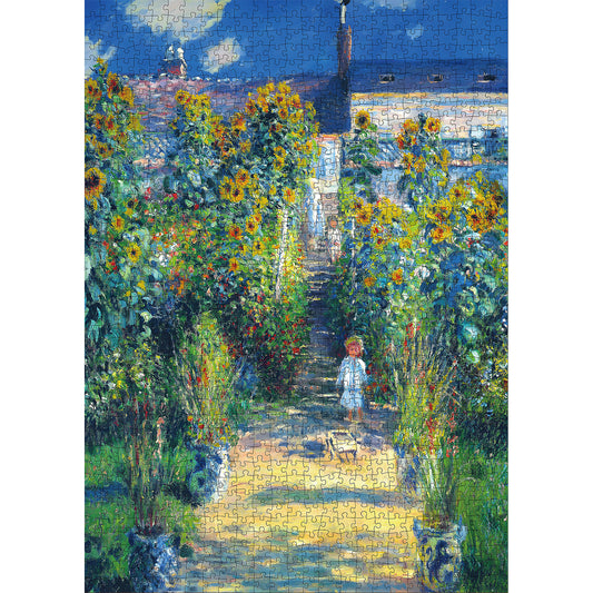 1000 Pieces Jigsaw Puzzles Challenge for Adults Home Decoration Monet Garden Painting