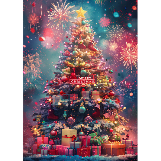 Christmas Jigsaw Puzzles 1000 Pieces Christmas Tree Puzzles Challenge for Adults Home Decoration