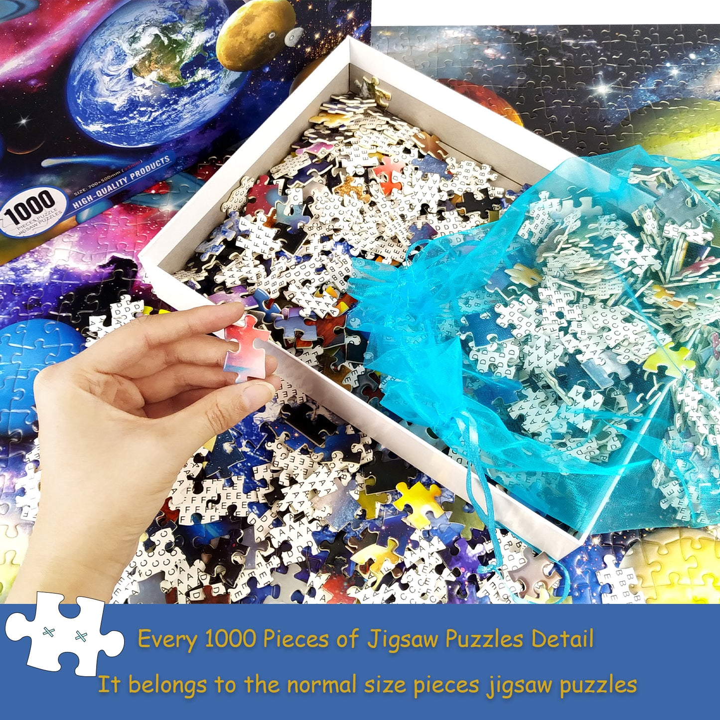 Jigsaw Puzzles 1000 Pieces for Adults and Kids, Space Traveler Adult  Puzzles, Planets in Space Puzzles for Fun