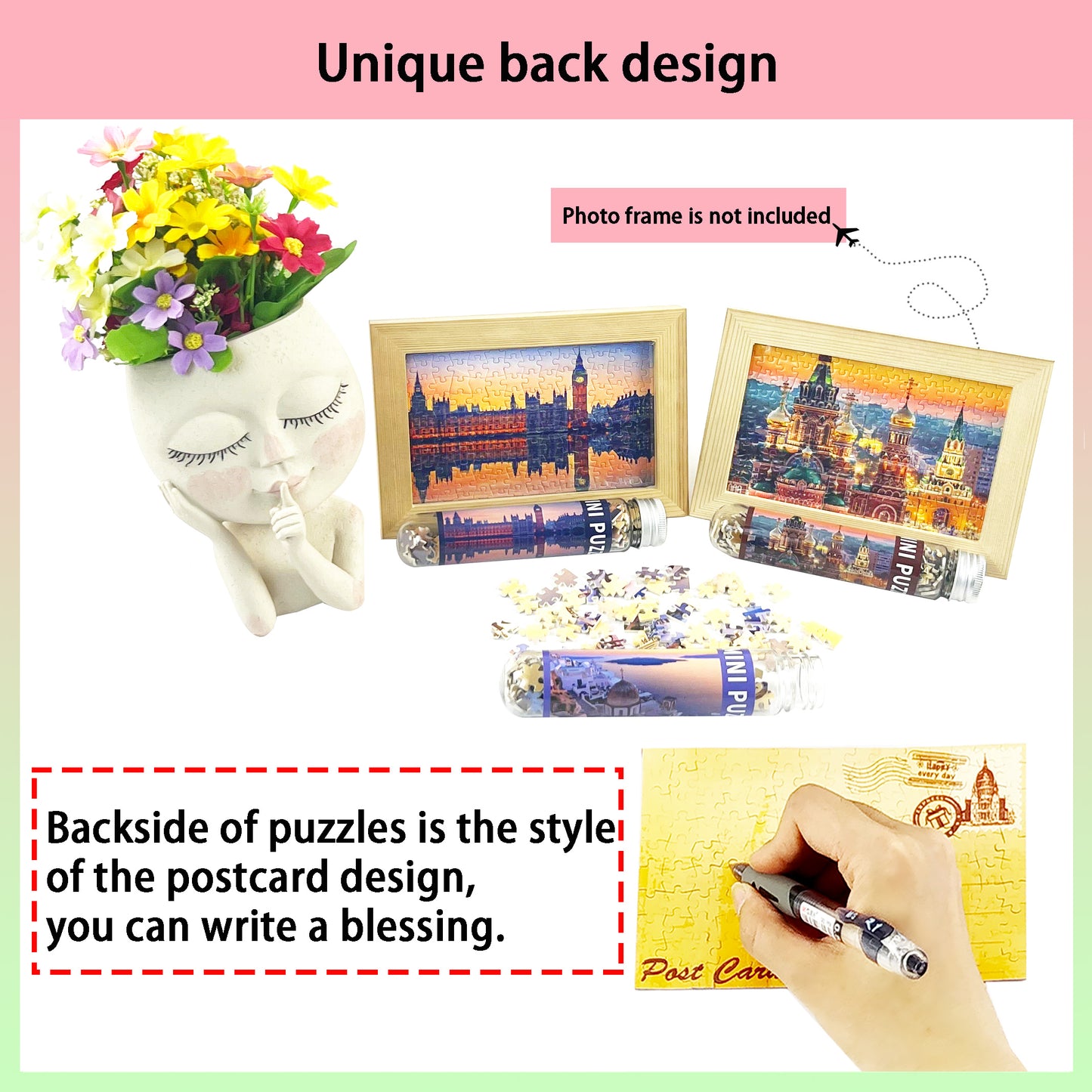 Mini Size 3 Pack 150 Pieces Puzzles World Landmarks for Adult 6 x 4 Inches